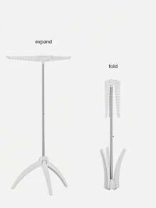 1pc Folding Clothes Drying Rack, Small Freestanding Collapsible Indoor/Balcony Laundry Hanging Rack