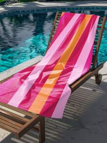 1 Stück mehrfarbiges Aquarell Regenbogen gestreiftes Strandtuch, Mikrofaser Strandtuch, super saugfähiges Strandtuch, Reise Strandtuch, Sport Pool Handtuch, Bad Camping Handtuch, Yoga Mädchen Damen Erwachsene Strandtuch