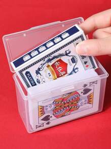 1/2pcs Portable Playing Card Storage Box, Card Container, Jewelry & Small Items Organizer Box, Game Card, ID Card, Name Card Holder