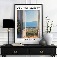 1pc Nghệ thuật vẽ nổi tiếng Claude Monet Bản in và áp phích Cổ điển Đầy màu sắc Sân trong Hoa Phong cảnh Biển Tranh vải Trang trí nhà Quà tặng Khung tùy chọn - Nhiều màu - Xem 44