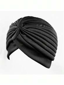 1 Stück Damen Einfarbige weiche Turban Mütze, bequem und atmungsaktiv, geeignet für den täglichen Gebrauch