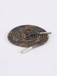 1 Dây giày pha lê sáng bóng có dây rút, dây giày trang trí lấp lánh có đầu kim loại - Màu báo - Xem 7