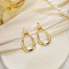 1pair Simple French Style High-End Geometric Earrings, Stylish & Luxurious, Suitable For Daily, Parties, Vacations For Women Fashionable Elegant All-Season Jewelry Daily Wear Jewelry Simple Stylish Party Jewelry Minimalist Versatile Gift Jewelry Minimalist Office Accessories  Light Luxury Elegant All-Season Jewelry - 水滴 - 查看 8