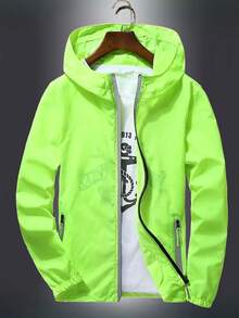 Men's Summer Lightweight Sun Protection Jacket With Reflective Zipper - Breathable Hooded Sun Protective Outerwear Suitable For Outdoor Activities - Green - View 1