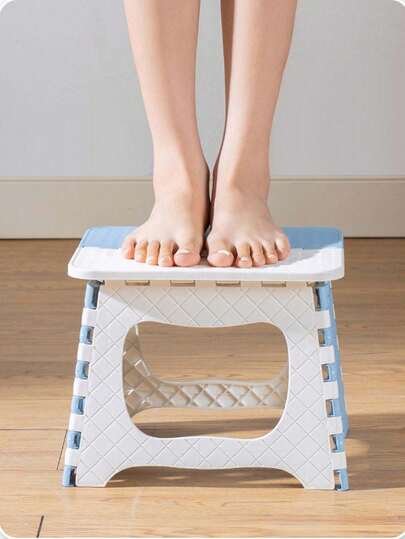 Taburete plegable portátil, silla pequeña de plástico, grosor para uso doméstico, pesca, tren, exterior, banco cuadrado