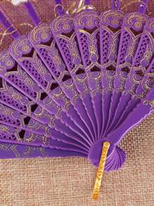 Faltbarer Spitzen-Fächer, handgehalten im chinesischen Vintage-Stil, Handventilator zum Falten für Party, Hochzeit, Tanzdekoration, Vintage-Stil Blumen-Faltfächer elegant für Aufführungen, Party, Hochzeitsdekoration, Vintage-Spitzen-Faltfächer, Tanzventilator, Handfächer als Foto-Requisite