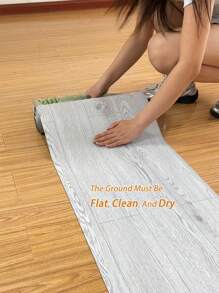 1 rollo de baldosas autoadhesivas de suelo con patrón de madera minimalista, rollo de papel tapiz, rollos de suelo de vinilo reforzado. Baldosas de suelo autoadhesivas impermeables, resistentes al desgaste y antideslizantes. Papel tapiz/pegatinas de suelo autoadhesivas. Pegatinas de pared de decoración occidental, papel tapiz autoadhesivo, decoración de pared. Decoración de habitación para cocina, baño, sala de estar, dormitorio, decoración de cocina, oficina, decoración del hogar. Papel tapiz de pared decorativo, baldosas de suelo autoadhesivas, baldosas de suelo autoadhesivas