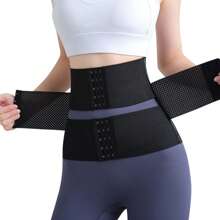1pc Body Shaper Waist Trainer Cincher, Sports Fitness Tummy Control Shapewear, Hook & Eye Closure Waist Trimmer Belt