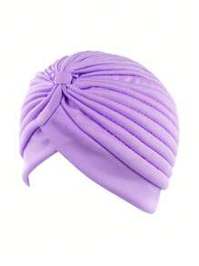 1 Stück Damen Einfarbige weiche Turban Mütze, bequem und atmungsaktiv, geeignet für den täglichen Gebrauch