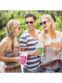 5/10 Drinks Bag Set, Plastic, Leak-Proof And Reusable Drinks Bags, Juice Drinks Bags, Clear Plastic Drinks Bags, Clear Juice Drinks Bags, For , Camping - Transparent - View 4