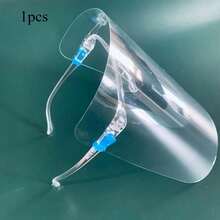 مجموعة واقي وجه طهي شفاف مقاوم للرذاذ، إطار + حارس (مجموعة)، تنكر إبداعي شخصي، يمكن استخدامه لتنكر المناسبات، أدوات المطبخ، الرياضات الخارجية، أو كهدية للعائلة والأقارب