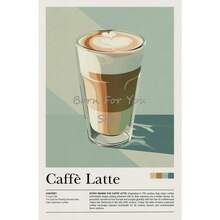 1pc Vintage Coffee Beverage Posters Bubble Tea Matcha Cappuccino Canvas Printing Wall Art Picture For Living Room Home Decor Optional Frame