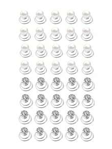 30pcs Gems Rhinestone Twister Hair Studs Set Rhinestone Spiral Pearl Flower Jewels Hair Pins Sticks For Wedding, Bridal, Prom, Party And Special Occasion (Rhinestone&Pearl&Flower) Hair Clips Claw Clips Hair Claws Hair Slide Hair Barrettes, School Stuff - Multicolor - View 12