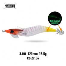Kingdom EGI SHRIMPER Fishing Lures 2.5#/10g 3.0#/15.5g 3.5#/19.5g Squid Lure Lead Eging Lure Sinker Squid Jig Shrimp Baits Luminous Cuttlefish Bait Wobblers
