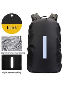 1 pieza Cubierta de lluvia reflectante para mochila de senderismo al aire libre, (30L-50L) Cubierta impermeable para mochila y equipaje con tira reflectante