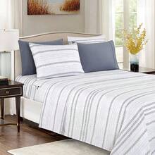 Elegant Comfort, Softest, Coziest 6-Piece Sheet Sets! 1500 Hotel Quality Luxurious Wrinkle Resistant Damask Stripe Bed Sheet Set, Black - Bedding 2025 - 崔西.格雷 - 查看 1