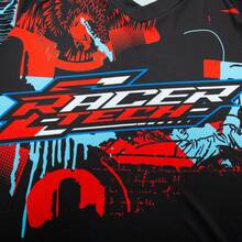 TELEYI 长袖速降骑行服 100% 涤纶 骑行山地车速降衫 自行车竞赛服 - 黑與白 - 查看 3