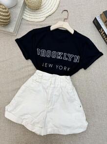 Camiseta Feminina BROOKLYN NEW YORK – Moda Casual com Toque New Yorker