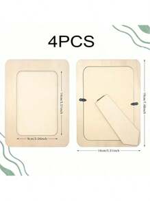 2/4/8/16pcs Wood DIY Photo Frame Set - Customizable Handmade, Pre-Drilled Convenient Assembly, Suitable For Home Decor, Wedding, Birthday Gifts | Colorful Frame Design | Durable Wood Structure, Handcrafted Cutting Mould