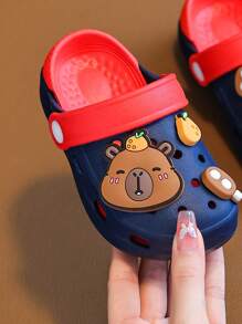 1 par de chanclas de playa de verano para niños, sandalias antideslizantes para niños y niñas, diseño ligero y transpirable, apropiadas para el verano