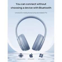 Lenovo Kabelloses Bluetooth-Headset TH20, am Kopf befestigt, hautfreundlich und komfortabel, ohne Druck, kabellos und kabelgebunden umschaltbar, lange Akkulaufzeit, HiFi-Klangwiederherstellung, geringe Latenz und hohe Klangqualität, blau - Blau - Übersicht 4