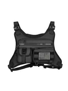 Men's Outdoor Tactical Vest Bag, Functional Casual Personalized Messenger Bag, Ins Style Chest Bag, Sports Chest Pack, Christmas Gift For Men