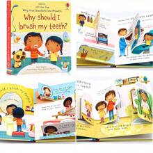 Lachilly Usborne Lift The Flap Very First Questions And Answers Series Book - O que é o amor? Por que precisamos de um penico?/Por que às vezes me sinto bravo?/Por que (às vezes) me sinto triste? Popularização da ciência Livro cognitivo Livros de imagens com abas 3D Educação infantil Livro de inglês para crianças