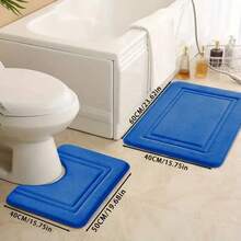 huijifu 2pcs Memory Foam Bath Mat Set, Extra Absorbent, Non-Slip, Quick-Dry, Waterproof, Machine Washable, Thick & Fade Resistant, Soft & Comfortable Bathroom Carpet, Suitable For Bathroom, Bedroom, Home Decor Room Decor Bathroom Accessories Back To School Entryway Decor Bathroom Kitchen Decor - 2pcs Embossed - View 8