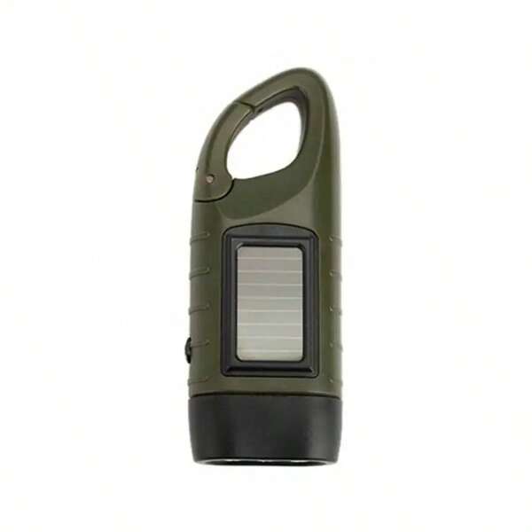 1 Stück LED Taschenlampe Handkurbel Solar betrieben Wiederaufladbar Überlebensausrüstung Selbstversorger Aufladung Fackel Dynamo für Angeln Bootfahren Wandern, Solar Beleuchtung Outdoor