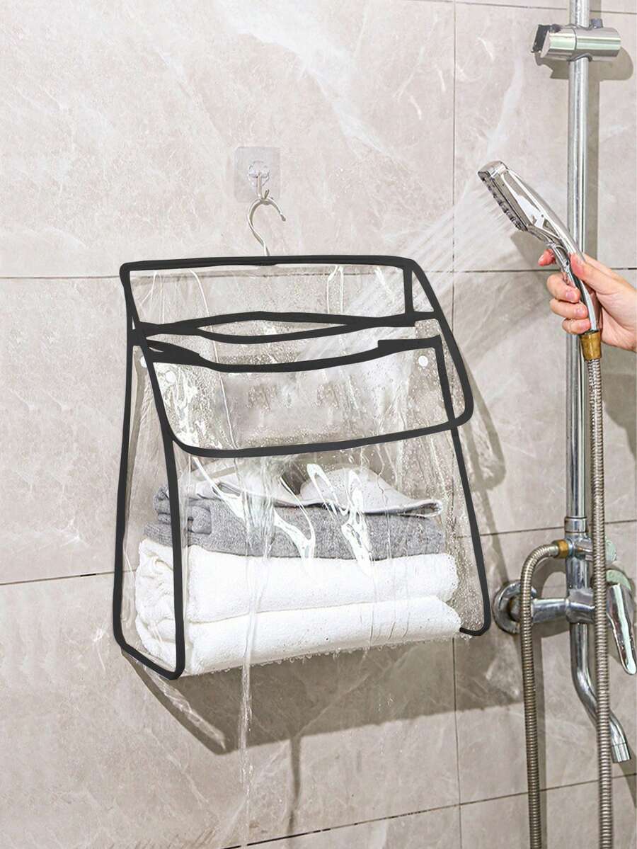 1 Túi treo chống thấm nước, Túi đựng đồ vệ sinh cá nhân và đồ dùng phòng tắm trong suốt, Túi đựng điện thoại di động và quần áo có móc, Đồ chơi và khăn giấy đựng trong phòng tắm, Đồ dùng sắp xếp, Phụ kiện phòng tắm, Túi đựng đồ vệ sinh cá nhân cơ bản Túi bơi cho người bơi Túi đi biển nhiệt đới cho kỳ nghỉ hè trên đảo Phụ kiện bãi biển cho bé gái bé trai nam nữ Đồ dùng trở lại trường - màu đen - Xem 1