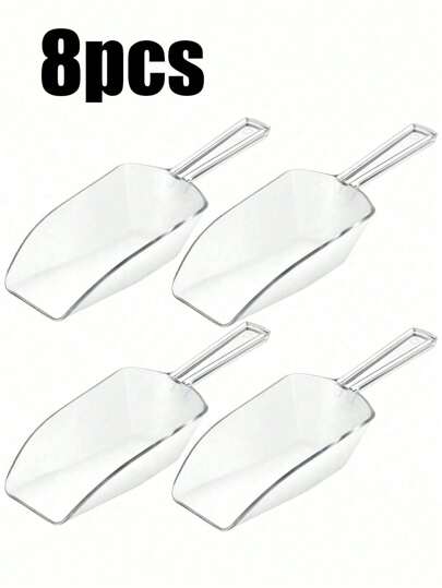 8pcs Plastic Ice Shovel Kitchen Flour Food Candy Ice Cream Scoop Dessert Pelles Bonbons Beans Scoop Party Buffet Kitchen Tool Perfect For Parties, Weddings & Daily Use