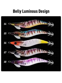 Kingdom EGI SHRIMPER Fishing Lures 2.5#/10g 3.0#/15.5g 3.5#/19.5g Squid Lure Lead Eging Lure Sinker Squid Jig Shrimp Baits Luminous Cuttlefish Bait Wobblers