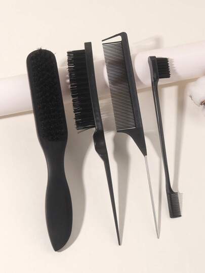 4 pezzi Set di spazzole e pettini per il controllo dei bordi, spazzola e pettine a doppia faccia per i bordi, pettine a coda di ratto di precisione, pettine di piccole dimensioni a forma di spazzolino da denti, strumenti professionali per la cura dei capelli da salone per parrucche, code di cavallo, trecce, capelli naturali, acconciature con capelli tirati indietro, spazzola morbida per i bordi, spazzola, spazzole per capelli, spazzola per bordi, spazzola per capelli, pettine per capelli, pettine per capelli, spazzola districante, spazzola a sfera, mini spazzola per capelli, set di spazzole per capelli, pettine in legno, pettine, spazzola per capelli tirati indietro, spazzola per capelli, spazzola per bordi, spazzola per capelli, pettine per capelli, set di spazzole per capelli, pettine per capelli, mini spazzola per capelli, spazzola districante, prodotti per capelli, strumenti per capelli, accessori per capelli, cura dei capelli, spazzola per capelli ricci