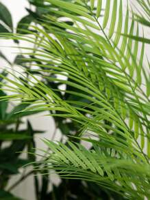 80-90cm Large Artificial Palm Tree Fake Tropical Palm Plants Plastic Monstera Leaves Green Cycas Tree Branch For Home Garden Office Party Kitchen Decor Without Pot 1pc