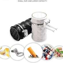 Cenicero de aleación con luz LED, taza de aluminio, Cenicero de coche sin humo, retardante de llama, piezas de automóvil, cinturón Cenicero Universal portátil para coche LSWO - Blanco - Ver 6