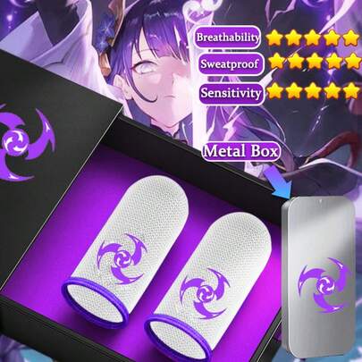 Fiberglass Gaming Finger Sleeves, Breathable Touchscreen Thumb Cover, Sweat-Resistant, Smooth Sliding, Lightweight And Comfortable, Enhanced Gaming Experience