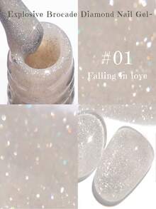 MIANEL 12ML 梦幻婚纱亮片凝胶指甲油 2026 新款流行美白亮片碎钻指甲油 适用于指甲、脚趾甲、UV灯美甲、绿色指甲、白色指甲、粉色指甲、冬季指甲、新年指甲、美甲用品、指甲胶水、按压式美甲 - 彩色 - 查看 21