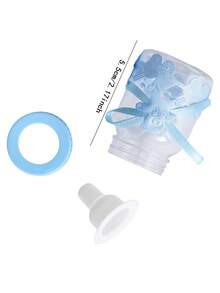 Conjunto de regalo de bautizo para bebé de 12/24 piezas - Botella mini de plástico transparente con lazo rosa, botella de caramelo elíptica libre de PVC, adecuado para decoración de fiesta de recién nacido, obsequio a los invitados y compatibilidad con postres - Multicolor - Ver 2