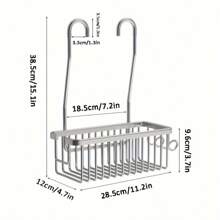 1pc Bathroom Hanging Basket Storage Rack, Suspended Shower Caddy, Bathroom Storage Shelf, Bathroom Storage Basket, Shampoo Shower Organizer, Bathroom Accessories, Bathroom Storage And Organization