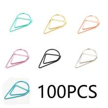 30pcs Water Drop Shaped Paper Clips, Suitable For Notebook, Office, School, Cute Bookmark Clips And Stationery Accessories - Multicolor - View 20
