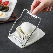 1pc Household Multifunctional Egg Slicer, Suitable For Hard-Boiled Eggs, 2-In-1 Egg Cutter/Divider/Dicer/Slicer, Kitchen Small ToolCreative Home Cutting Tool, Creative Kitchen Supplies - Multicolor - View 4