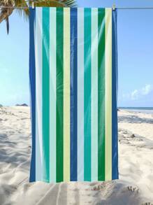 1 Stück mehrfarbiges Aquarell Regenbogen gestreiftes Strandtuch, Mikrofaser Strandtuch, super saugfähiges Strandtuch, Reise Strandtuch, Sport Pool Handtuch, Bad Camping Handtuch, Yoga Mädchen Damen Erwachsene Strandtuch