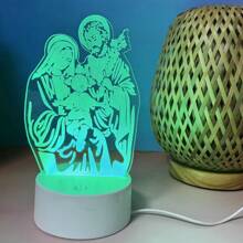 3D Acrylic 7-Color Touch Sensor Night Light, "Happy Family" Creative Gift, Home Decor, Holiday Gift, Bedside Lamp