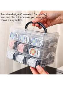 1 件便捷多层透明分体便携式隐形眼镜盒，适用于日常一次性隐形眼镜的存放