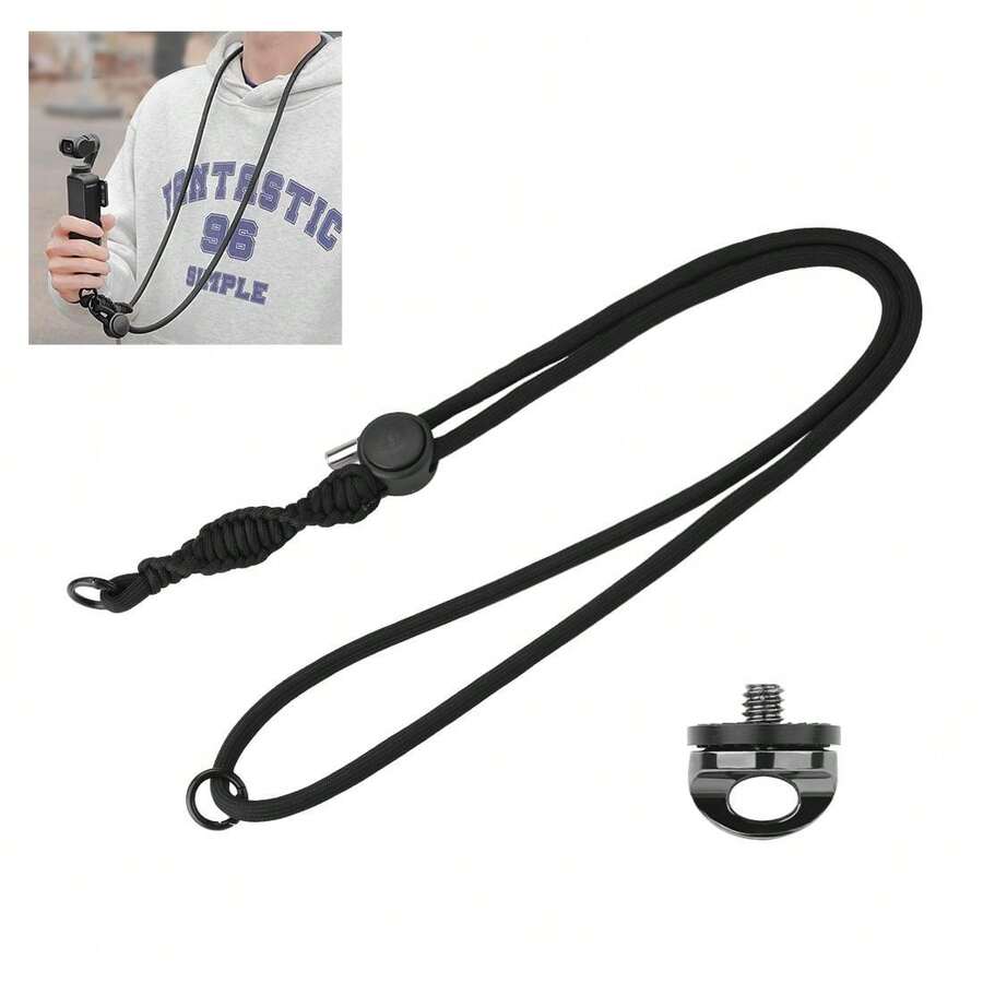 PULUZ Sports Camera Lanyard, Adjustable Long Anti-Lost Strap, Suitable For Sports Camera, Mini Camera OSMO Pocket 3 / X5