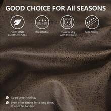 Look RV Dinette Cushion Covers - Stretchable Camper Cushion Slipcovers For Travel Trailer Couch, Washable (2 Backrest Cover & 2 Bench Cover,Brown) - Brown - View 6
