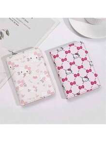 Sanrio Sanrio Mode Schleife Hallo Kitty Passcover für Damen Reisenotwendigkeiten Passhülle Cartoon Stitch Flugticket Passport Halter Urlaubsnotwendigkeiten Urlaubsreisebeutel Reisezubehör