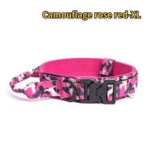 [Collier anti-éclatement pour chien tactique militaire] Collier pour animaux de compagnie + Collier tactique + Bandoulière de dressage extérieure ajustable anti-éclatement, sans frottement, sans blessure, tissu renforcé, convient aux grands chiens + Design ajustable + Bords arrondis pour prévenir les blessures en cas d'éclatement soudain (pour le dressage des chiens de taille moyenne/grande)