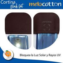 Juego de Cortina Black out 2.75 x 2.15 m. Bloquea la luz Solar Cada Hoja Mide 137.5 m x 2.15 m Alto, 100% Microfibra Poliéster. - Azul claro - Ver 5