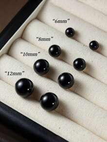 1 para modnych kolczyków z pereł syreny ze srebra próby 925 w kolorze czarnym, białym i szarym z klasyczną słodką stylistyką do codziennej dekoracji E100 AYE368